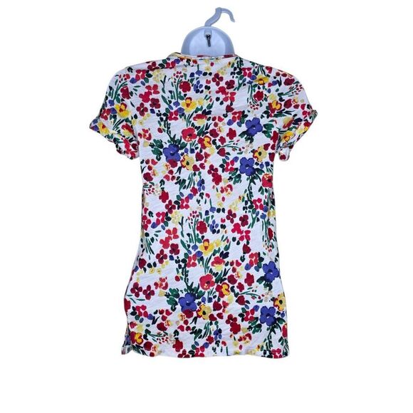 T LA Short Sleeve VNeck Fitted Floral Tshirt Womens Size XXS Multi - Picture 4 of 7